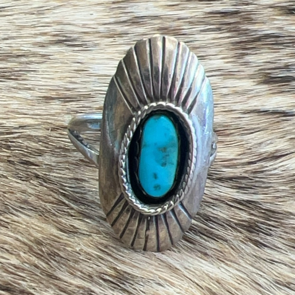 Shadowbox Turquoise Ring - image 1